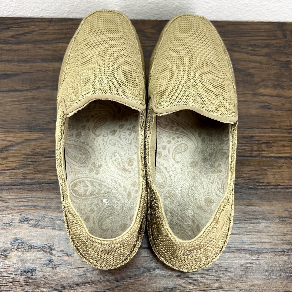 Olukai Womens Shoes Size 9.5 Wailua Mesh Tan Comfort Flats Slip On - Picture 6 of 10